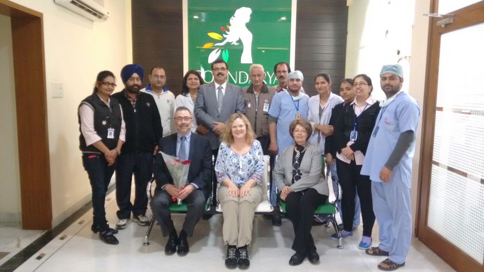 Soundarya Hospital team with international visiting surgeons